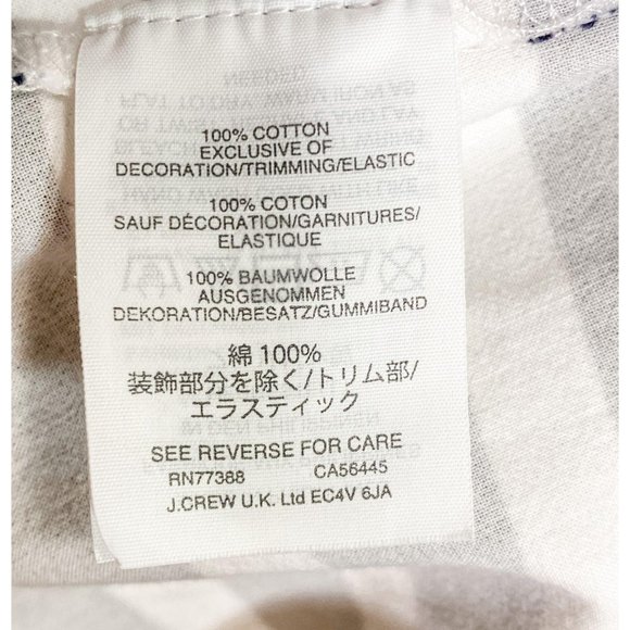 J. CREW Off the Shoulder Shirt Stripes Tie Sleeves - Picture 5 of 9